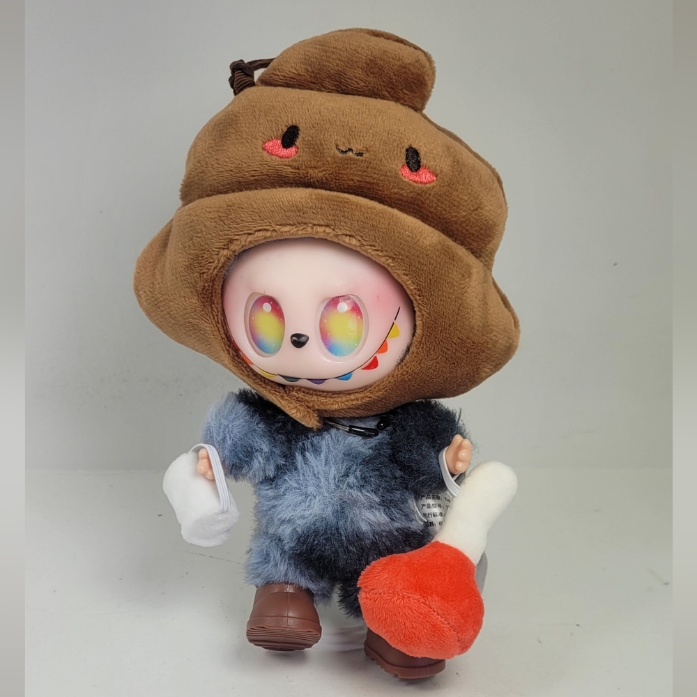 Labubu Poop Hat With Plunger And Toilet Paper